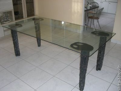 table verre et metal